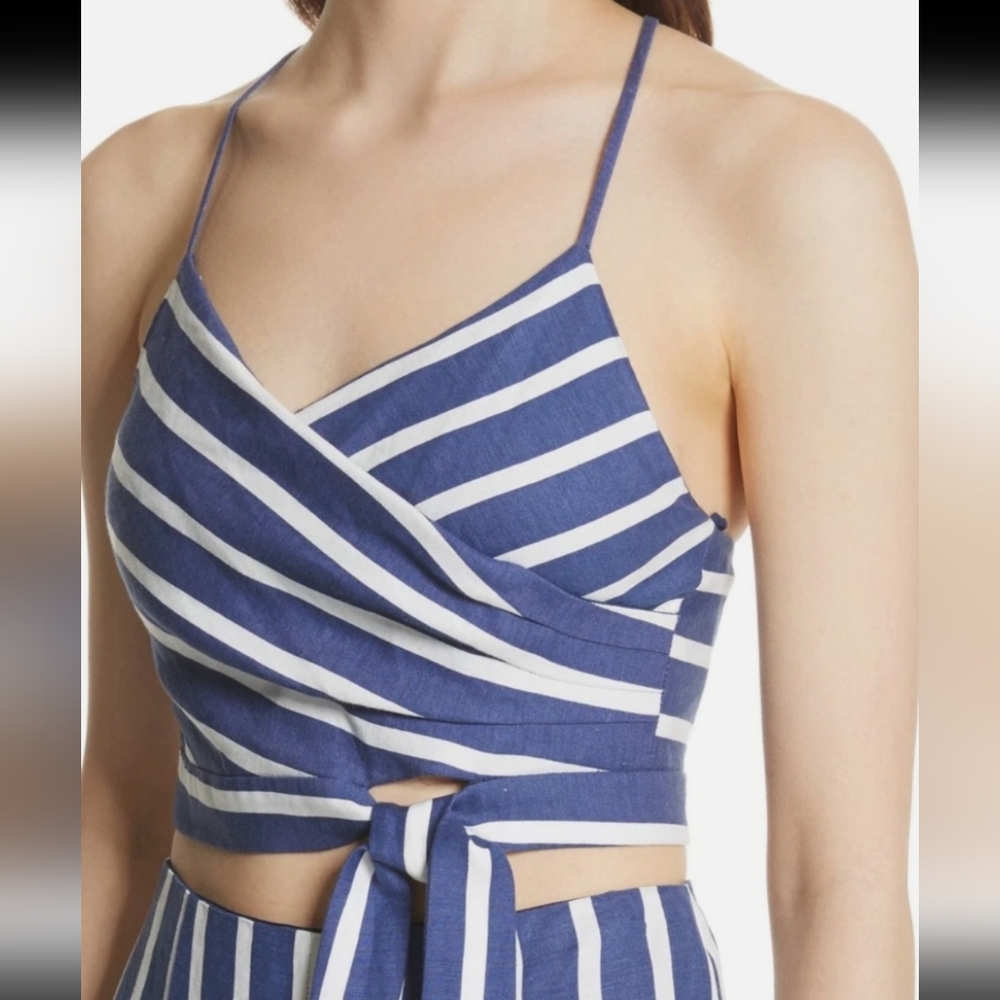 Alice + Olivia Rayna Surplice Crop Top